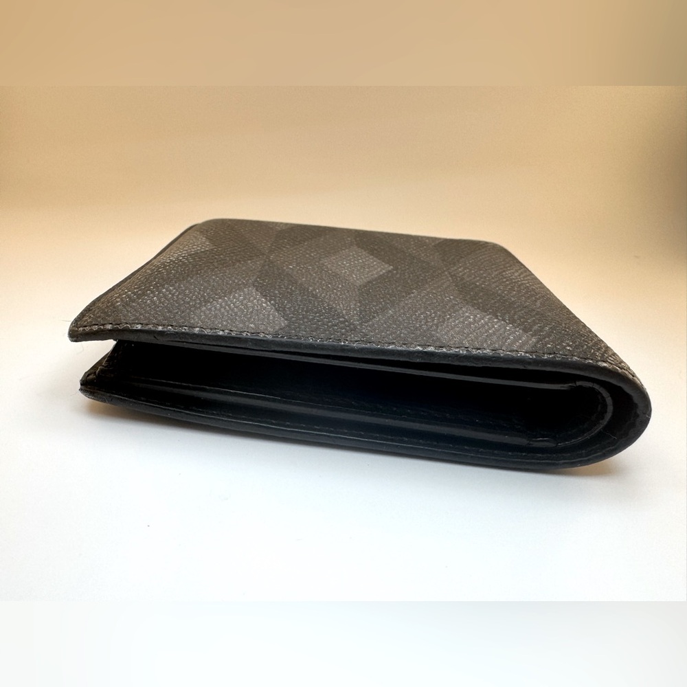 Dunhill Bifold Wallet Black Leather W Embossed Logo & Coin Pouch AUTHENTIC EUC - Picture 8 of 16